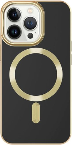 AMPD - Gold Bumper Soft Case with MagSafe for Apple iPhone 13 Pro - Black