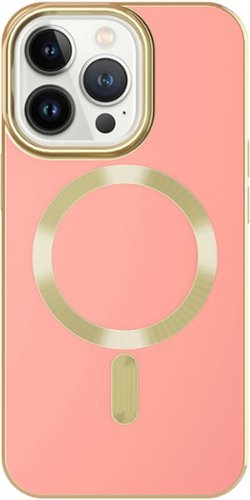 AMPD - Gold Bumper Soft Case with MagSafe for Apple iPhone 13 Pro - Light Pink