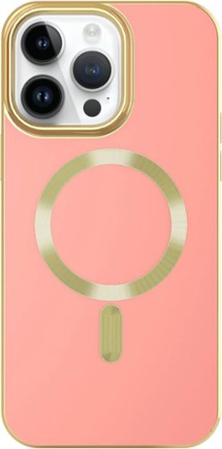 AMPD - Gold Bumper Soft Case with MagSafe for Apple iPhone 14 Pro - Light Pink