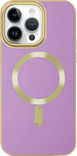 AMPD - Gold Bumper Soft Case with MagSafe for Apple iPhone 14 Pro - Lilac Purple