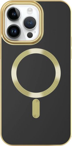 AMPD - Gold Bumper Soft Case with MagSafe for Apple iPhone 14 Pro Max - Black