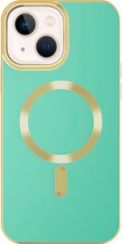 AMPD - Gold Bumper Soft Case with MagSafe for Apple iPhone 14 / iPhone 13 - Light Green