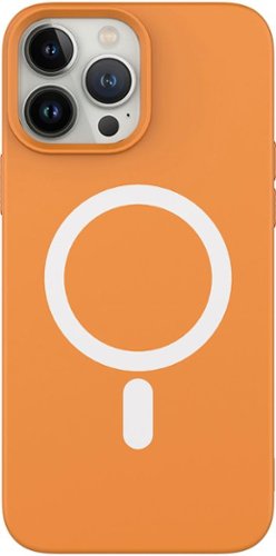 AMPD - Real Feel Soft Case with MagSafe for Apple iPhone 13 Pro - Orange