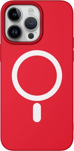 AMPD - Real Feel Soft Case with MagSafe for Apple iPhone 14 Pro Max - Red