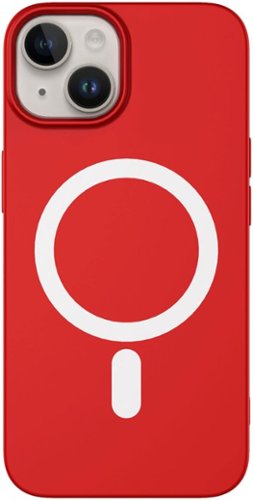 AMPD - Real Feel Soft Case with MagSafe for Apple iPhone 14 / iPhone 13 - Red