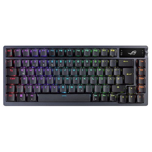 ASUS - ROG M71 Azoth 75% TKL Bluetooth and RF Wireless Blue Switch Mechanical Gaming Keyboard - Gunmetal