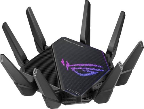 ASUS - ROG Rapture GT-AX11000 Pro Tri-band WiFi 6 Gaming Router, 2.5G Port - Black