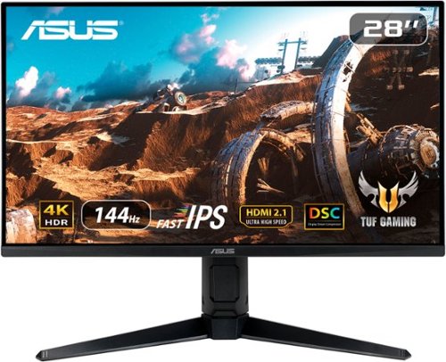 ASUS - TUF 28" Fast IPS 4K 144Hz HDMI 2.1 1ms G-SYNC/FreeSync Gaming Monitor with HDR (DisplayPort,USB) - Black