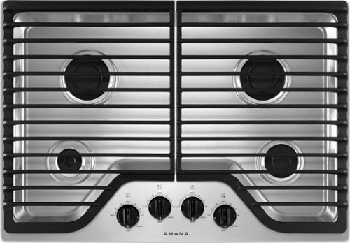 Amana - 30" Built-In Gas Cooktop - Stainless Steel