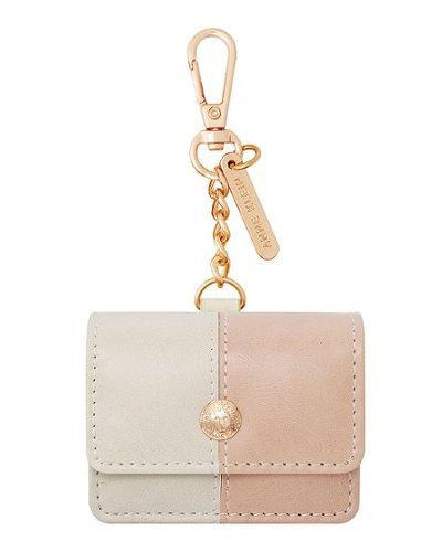 Anne Klein - Faux Leather Keychain Case for Apple AirPods Pro - Blush/Cream