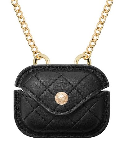 Anne Klein - Quilted Crossbody Case for Apple AirPods Pro - Black/Gold