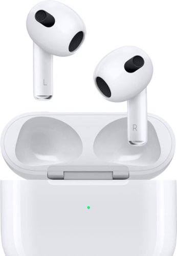 Apple - Geek Squad Certified Refurbished AirPods (3rd generation) with Lightning Charging Case - White