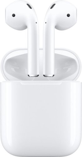 Apple - Geek Squad Certified Refurbished AirPods with Charging Case (2nd generation) - White