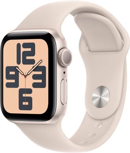 Apple Watch SE 2nd Generation (GPS) 40mm Starlight Aluminum Case with Starlight Sport Band - S/M - Starlight