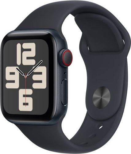 Apple Watch SE 2nd Generation (GPS + Cellular) 40mm Midnight Aluminum Case with Midnight Sport Band - M/L - Midnight (Verizon)