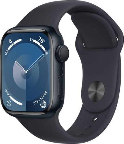 Apple Watch Series 9 GPS 41mm Aluminum Case with Midnight Sport Band (Medium/Large) - Midnight