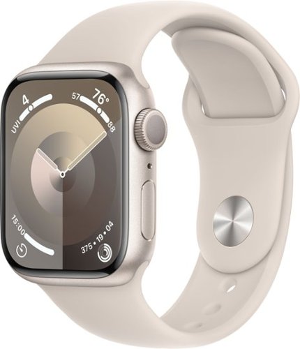 Apple Watch Series 9 GPS 41mm Aluminum Case with Starlight Sport Band (Small/Medium) - Starlight