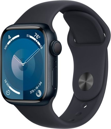 Apple Watch Series 9 (GPS) 41mm Midnight Aluminum Case with Midnight Sport Band with Blood Oxygen - S/M - Midnight