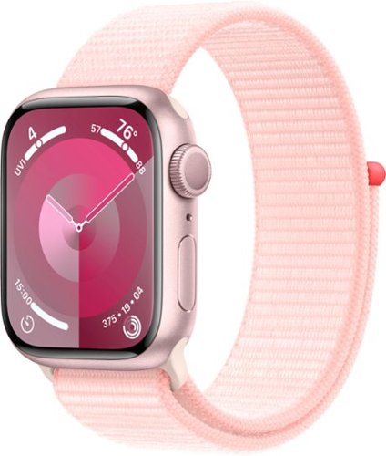 Apple Watch Series 9 (GPS) 41mm Pink Aluminum Case with Light Pink Sport Loop with Blood Oxygen - Pink