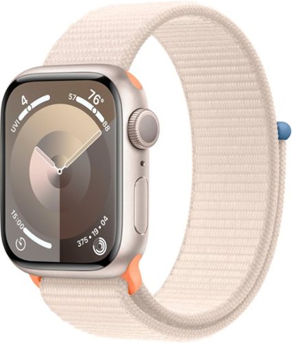 Apple Watch Series 9 (GPS) 41mm Starlight Aluminum Case with Starlight Sport Loop with Blood Oxygen - Starlight