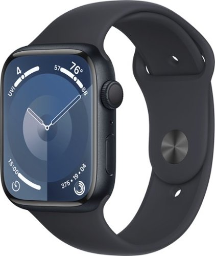 Apple Watch Series 9 GPS 45mm Aluminum Case with Midnight Sport Band (Medium/Large) - Midnight