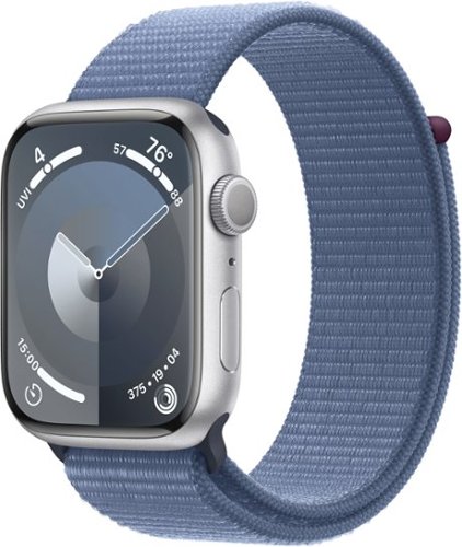 Apple Watch Series 9 GPS 45mm Aluminum Case with Winter Blue Sport Loop - Silver