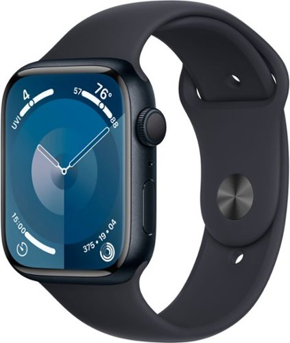 Apple Watch Series 9 (GPS) 45mm Midnight Aluminum Case with Midnight Sport Band with Blood Oxygen - M/L - Midnight