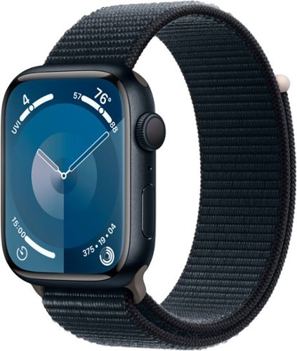 Apple Watch Series 9 (GPS) 45mm Midnight Aluminum Case with Midnight Sport Loop with Blood Oxygen - Midnight