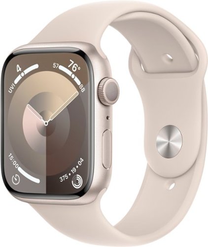 Apple Watch Series 9 (GPS) 45mm Starlight Aluminum Case with Starlight Sport Band with Blood Oxygen - S/M - Starlight