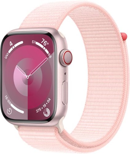 Apple Watch Series 9 GPS + Cellular 45mm Aluminum Case with Light Pink Sport Loop - Pink (AT&T)