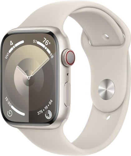 Apple Watch Series 9 GPS + Cellular 45mm Aluminum Case with Starlight Sport Band (Small/Medium) - Starlight (AT&T)