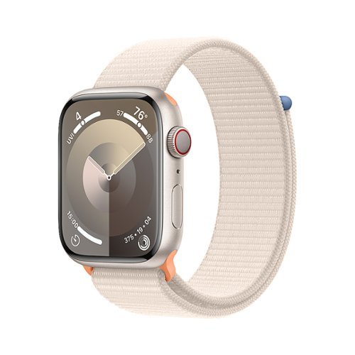 Apple Watch Series 9 GPS + Cellular 45mm Aluminum Case with Starlight Sport Loop - Starlight (AT&T)