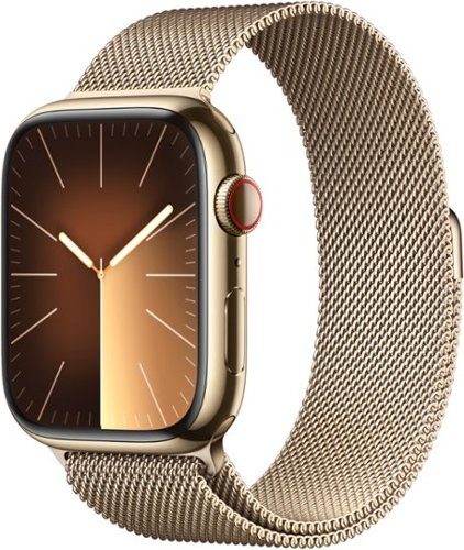 Apple Watch Series 9 (GPS + Cellular) 45mm Gold Stainless Steel Case with Gold Milanese Loop with Blood Oxygen - Gold (AT&T)