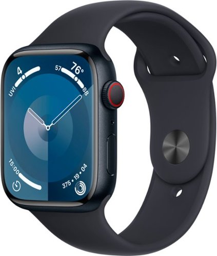 Apple Watch Series 9 (GPS + Cellular) 45mm Midnight Aluminum Case with Midnight Sport Band with Blood Oxygen - M/L - Midnight (AT&T)