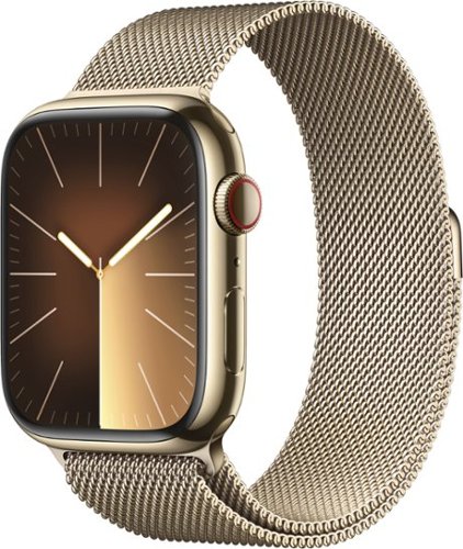 Apple Watch Series 9 GPS + Cellular 45mm Stainless Steel Case with Gold Milanese Loop - Gold (AT&T)