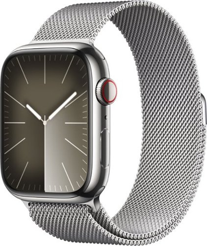 Apple Watch Series 9 GPS + Cellular 45mm Stainless Steel Case with Silver Milanese Loop - Silver (AT&T)