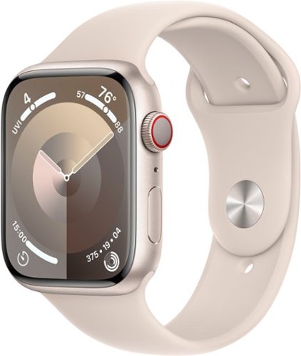 Apple Watch Series 9 (GPS + Cellular) 45mm Starlight Aluminum Case with Starlight Sport Band with Blood Oxygen - S/M - Starlight (AT&T)