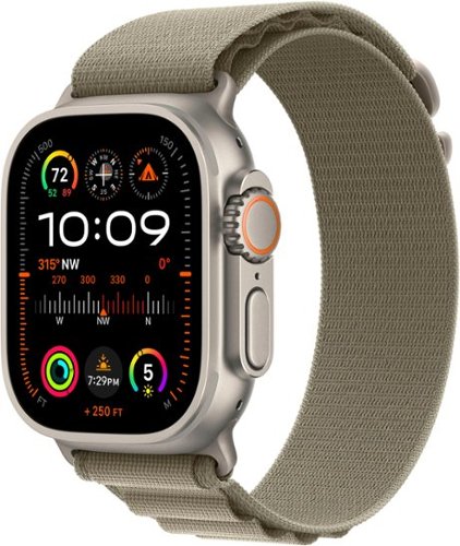 Apple Watch Ultra 2 GPS + Cellular 49mm Titanium Case with Olive Alpine Loop (Large) - Titanium (AT&T)