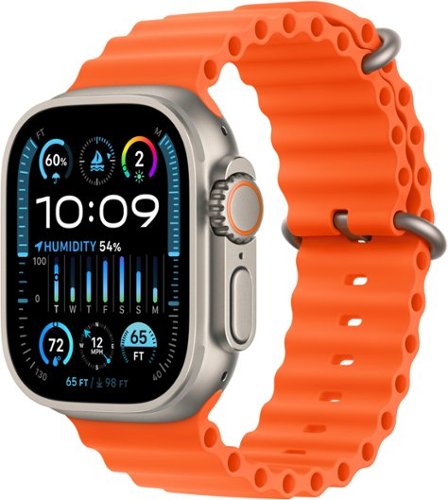 Apple Watch Ultra 2 GPS + Cellular 49mm Titanium Case with Orange Ocean Band - Titanium