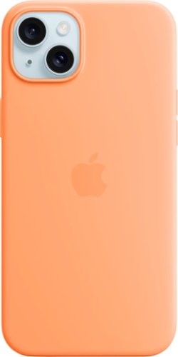 Apple - iPhone 15 Plus Silicone Case with MagSafe - Orange Sorbet