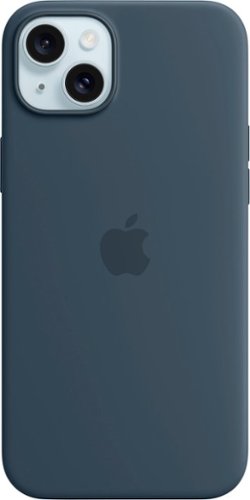 Apple - iPhone 15 Plus Silicone Case with MagSafe - Storm Blue