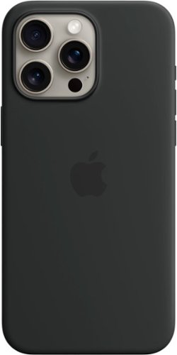 Apple - iPhone 15 Pro Max Silicone Case with MagSafe - Black