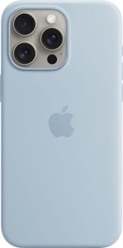 Apple - iPhone 15 Pro Max Silicone Case with MagSafe - Light Blue