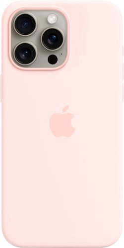 Apple - iPhone 15 Pro Max Silicone Case with MagSafe - Light Pink