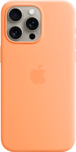 Apple - iPhone 15 Pro Max Silicone Case with MagSafe - Orange Sorbet