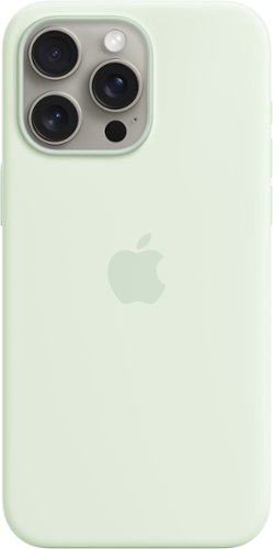 Apple - iPhone 15 Pro Max Silicone Case with MagSafe - Soft Mint