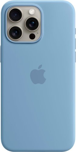 Apple - iPhone 15 Pro Max Silicone Case with MagSafe - Winter Blue