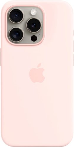 Apple - iPhone 15 Pro Silicone Case with MagSafe - Light Pink