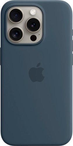 Apple - iPhone 15 Pro Silicone Case with MagSafe - Storm Blue