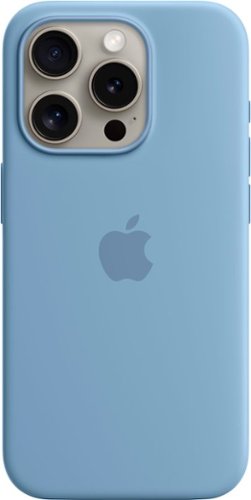 Apple - iPhone 15 Pro Silicone Case with MagSafe - Winter Blue